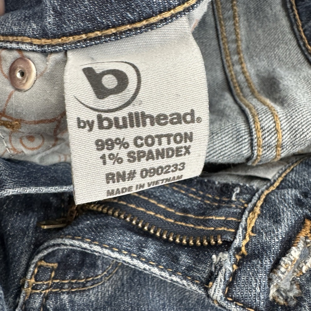 Bullhead Jeans Womens 3 Blue Low Rise Bootcut Y2K Western Boho Dark Wash Denim - Picture 8 of 13